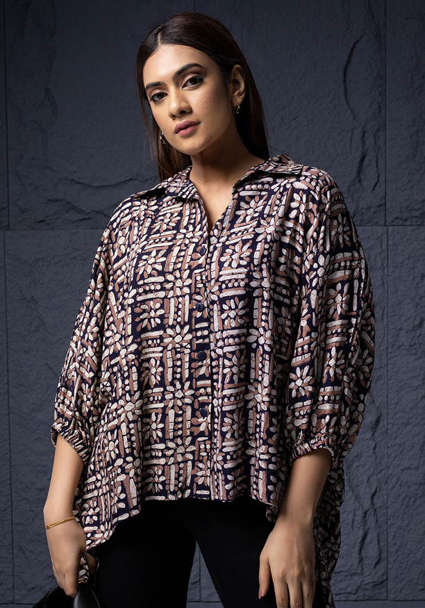 JASMINE NAVY BLUE BLOUSE
